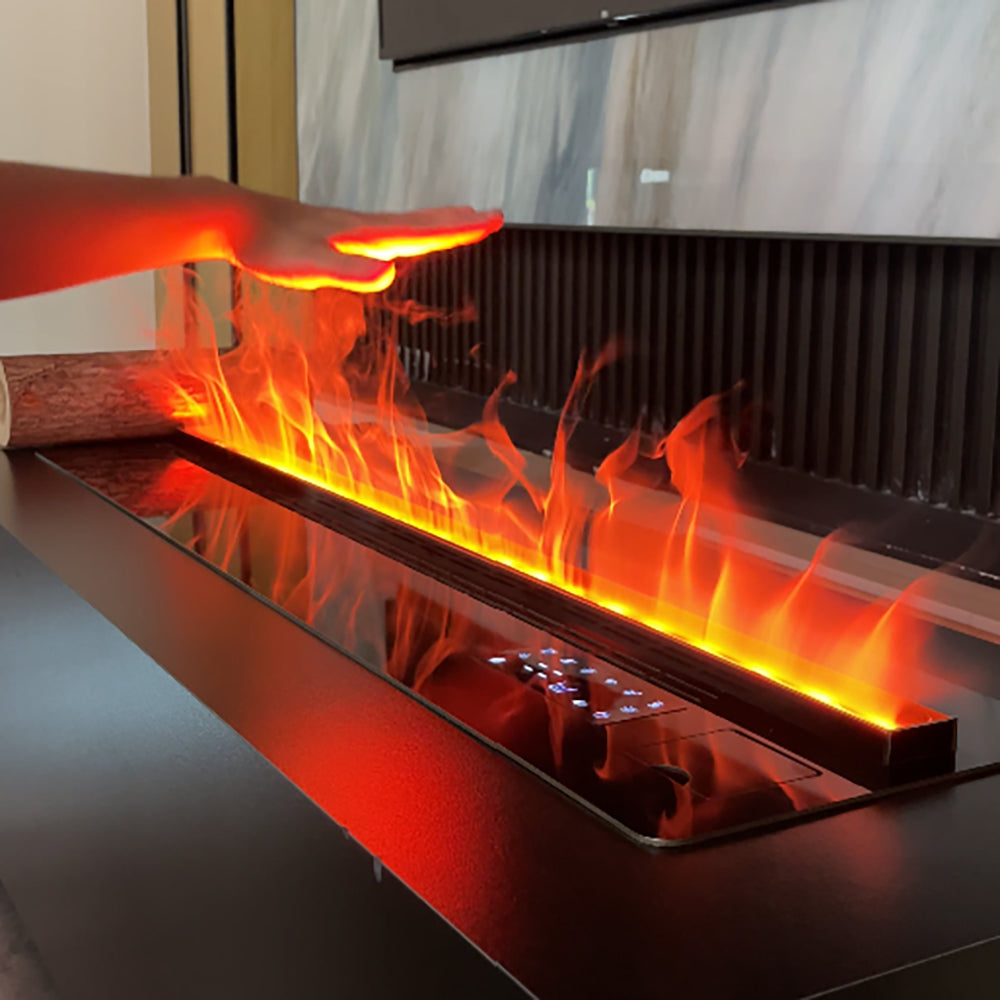 3D Vapor Electric Fireplace for Living Room — Smart Simulated Flame, Atomizing Water Mist, App & Remote Control Fireplace