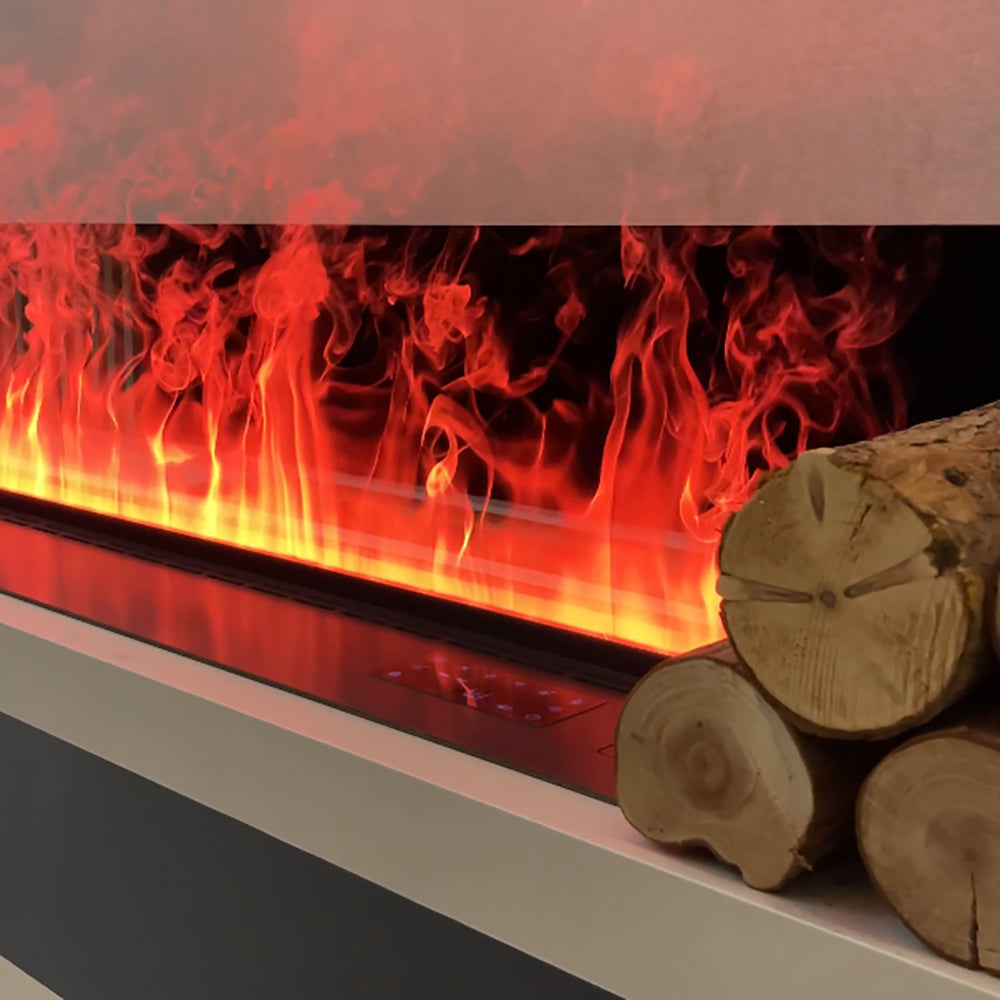 3D Vapor Electric Fireplace for Living Room — Smart Simulated Flame, Atomizing Water Mist, App & Remote Control Fireplace