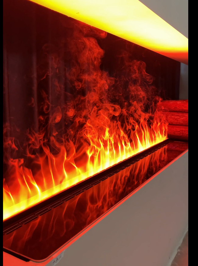 3D Vapor Electric Fireplace for Living Room — Smart Simulated Flame, Atomizing Water Mist, App & Remote Control Fireplace